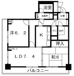 アクシス駅南ウエストの物件間取画像